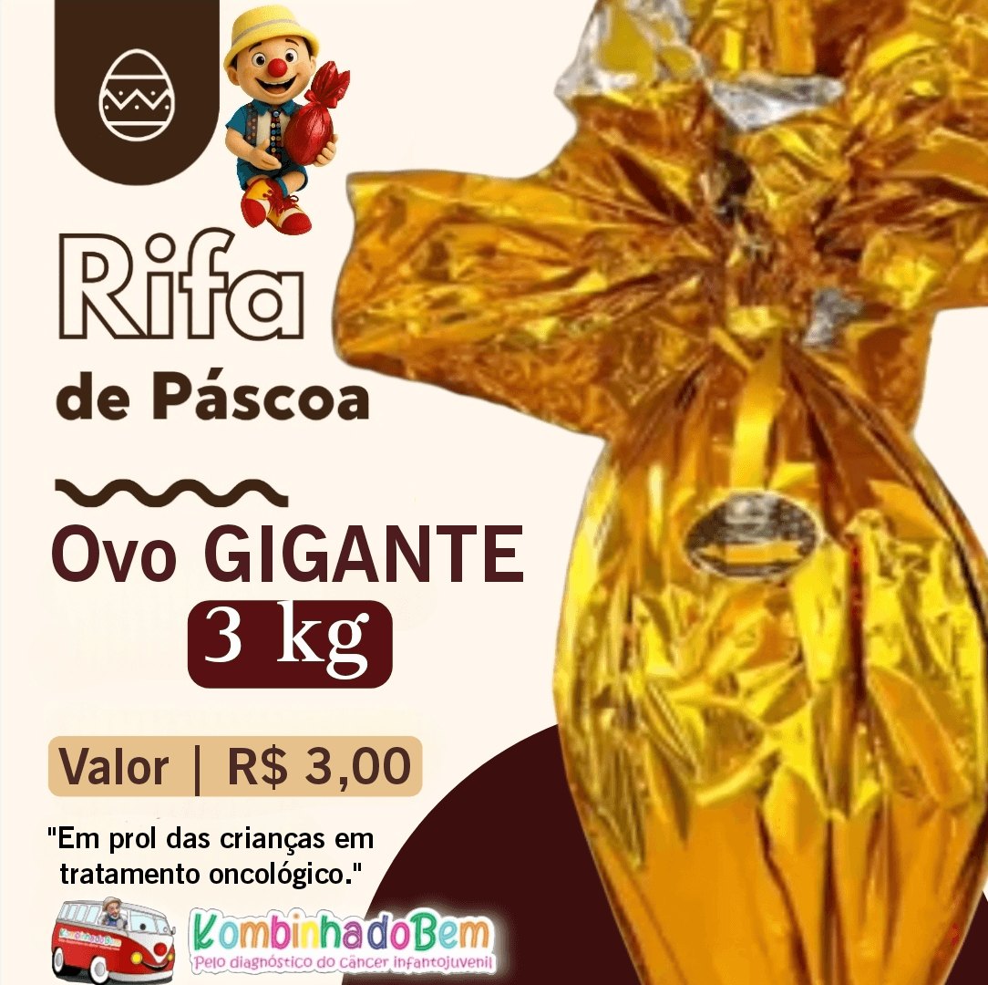 Ovo de Páscoa Gigante ( 3 kg )