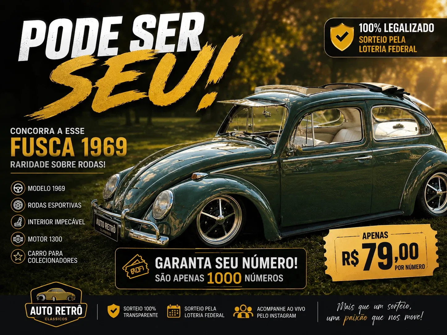 FUSCA VERDE 1969