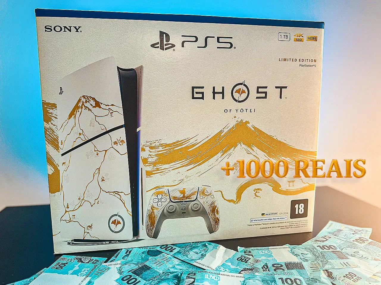 Rifa PlayStation 5 DOURADO + 1000 REAIS PRO GTA 6!
