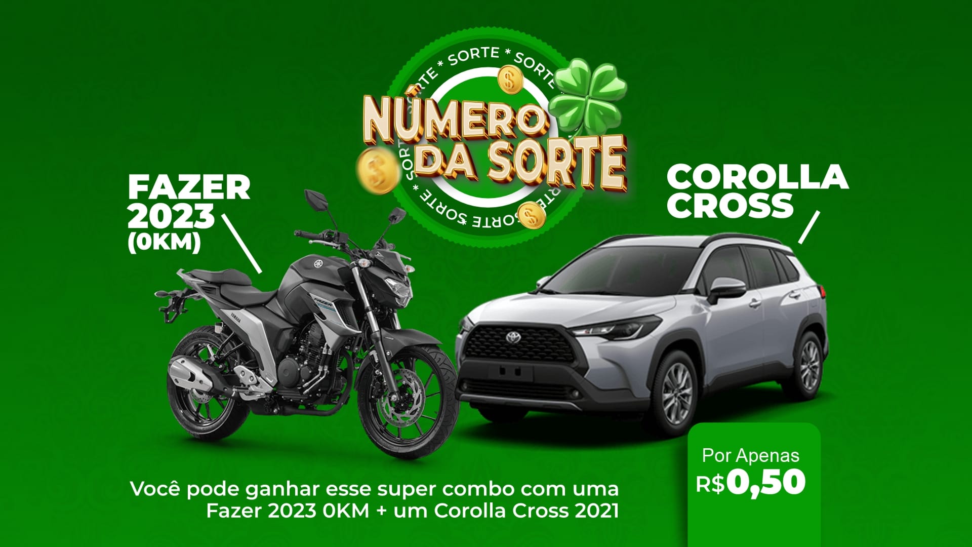 Super Combo Corolla Cross 2021 + Fazer 2023 0km ou 170mil reais no pix🔥💶