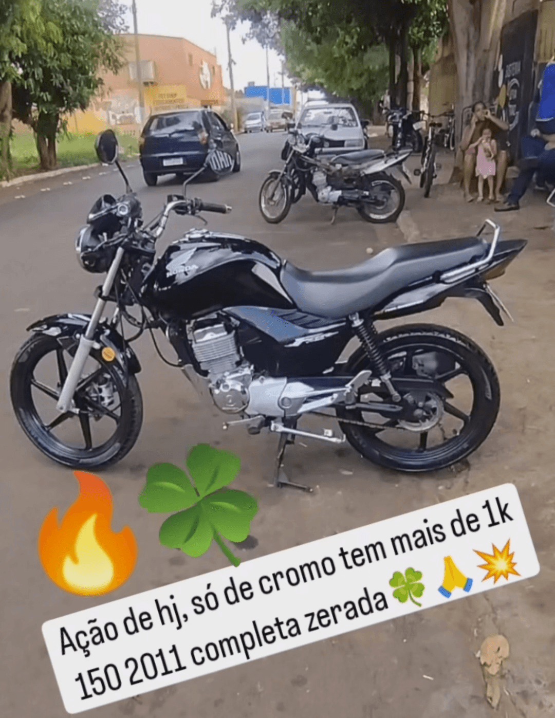 Fan 150 ano 2011 Preta com Peças Cromada