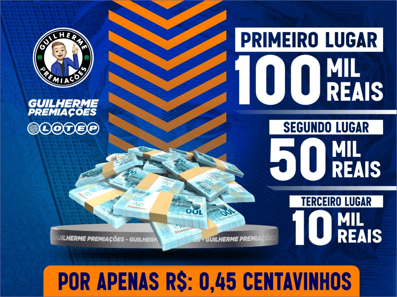 160 MIL EM PREMIOS por apenas R$ 0,45 centavos