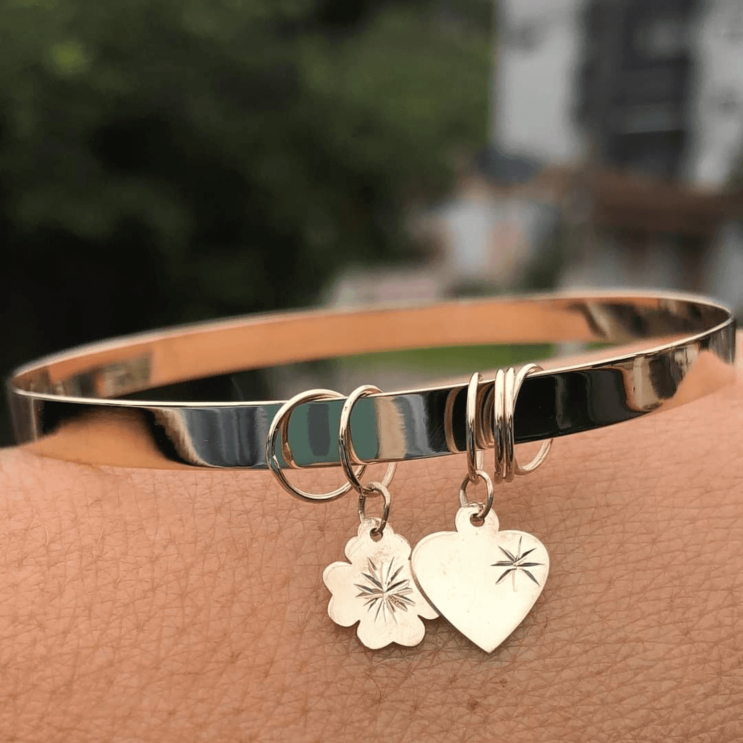 Bracelete com pingente Ouro 10kl