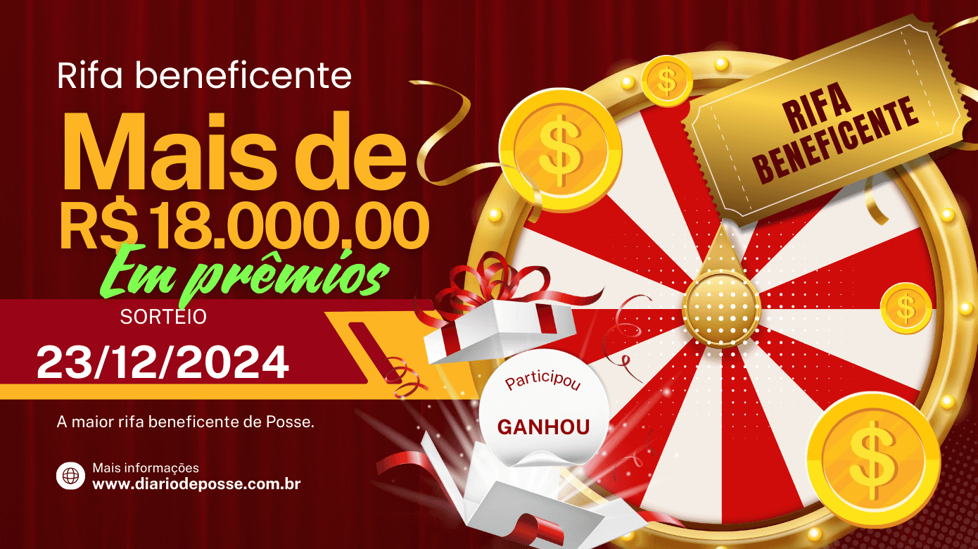 Rifa beneficente de natal Diário de Posse, Rádio Visão e amigos.