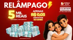 R$ 5 MIL REAIS 😱 POR R$ 0,03 CENTAVOS NO COMBO