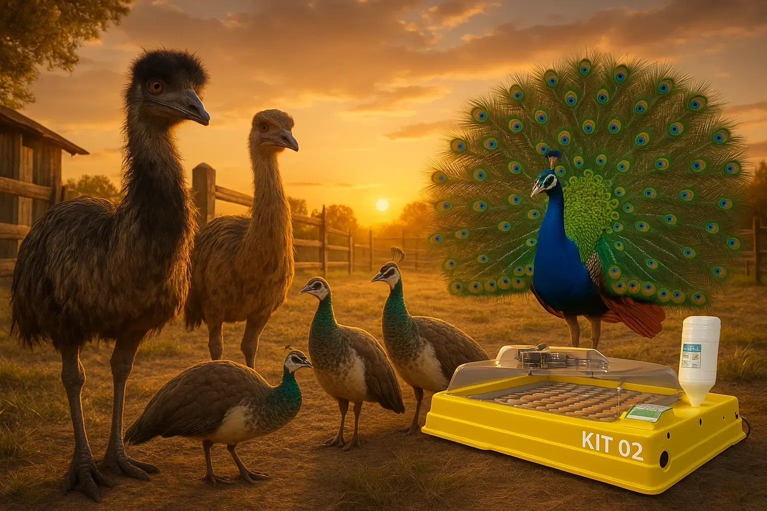 KIT CRIADOR EMU E PAVAO 02