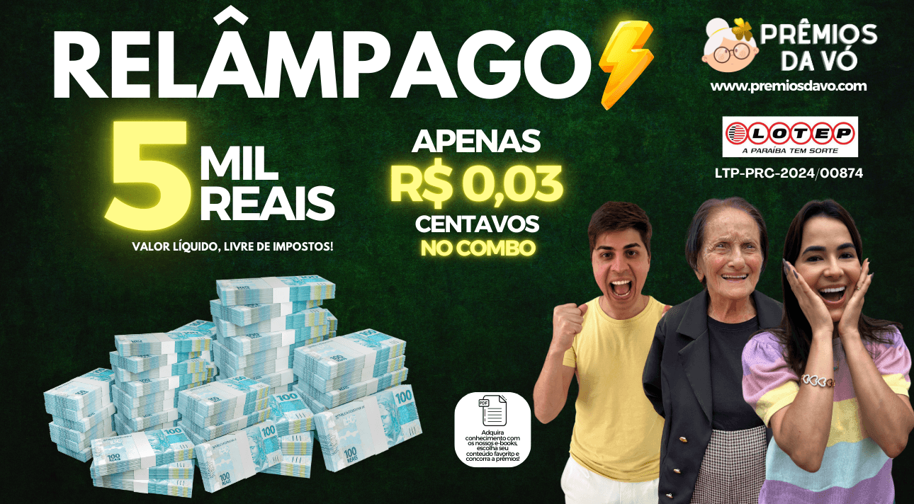 R$ 5 MIL REAIS 😱 POR R$ 0,03 CENTAVOS NO COMBO