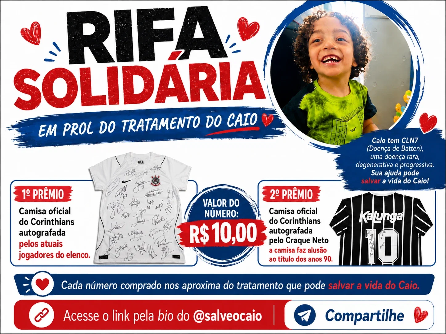 Rifa Solidária – Camisa Oficial do Corinthians