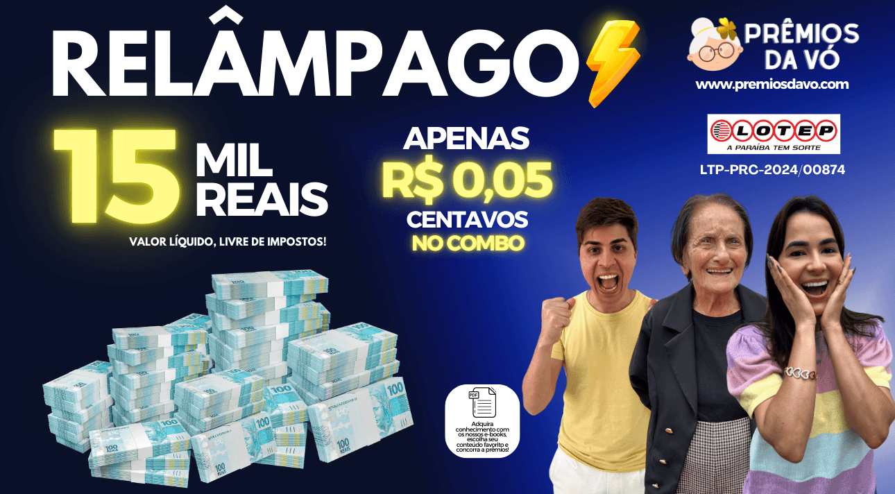 R$ 15 MIL REAIS 😱 POR R$ 0,05 CENTAVOS NO COMBO
