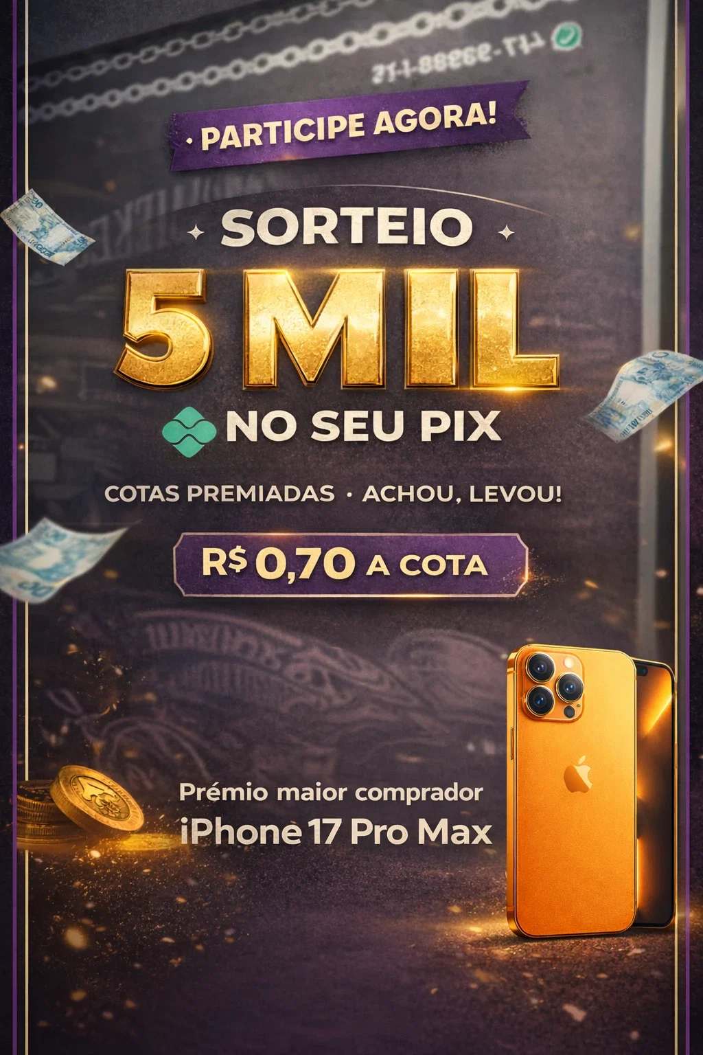 5k no seu pix!