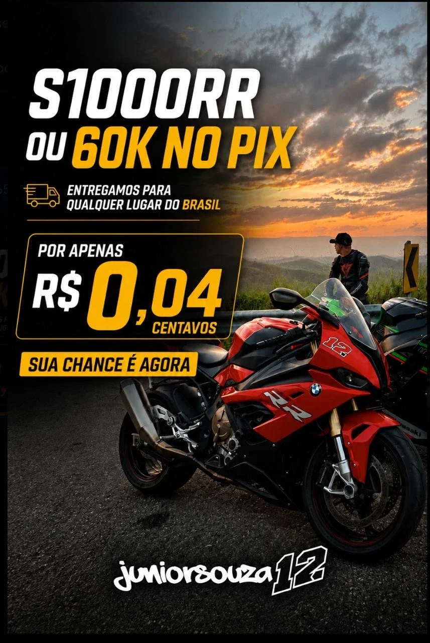 2ª EDIÇÃO: BMW S1000RR ou 60K✅ REALIZE SEU SONHO DE TER A MOTO DO MOMENTO ✨