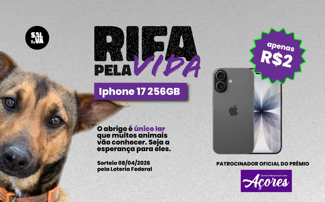 Rifa de 1 Iphone 17 256GB do Salva Latas - sorteio 24/06
