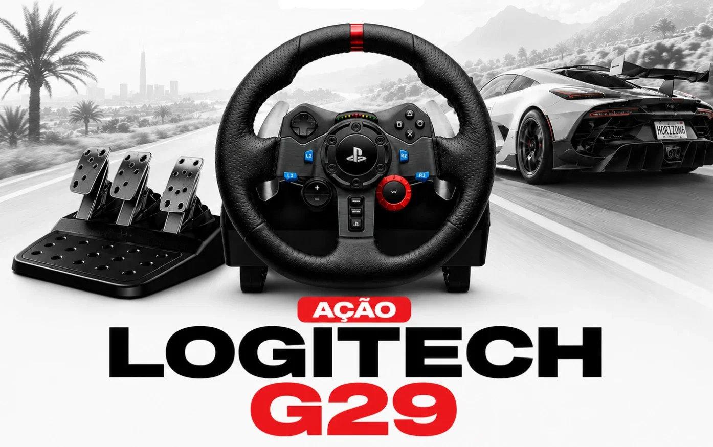 VOLANTE LOGITECH G29 + CÂMBIO (Ação #7)