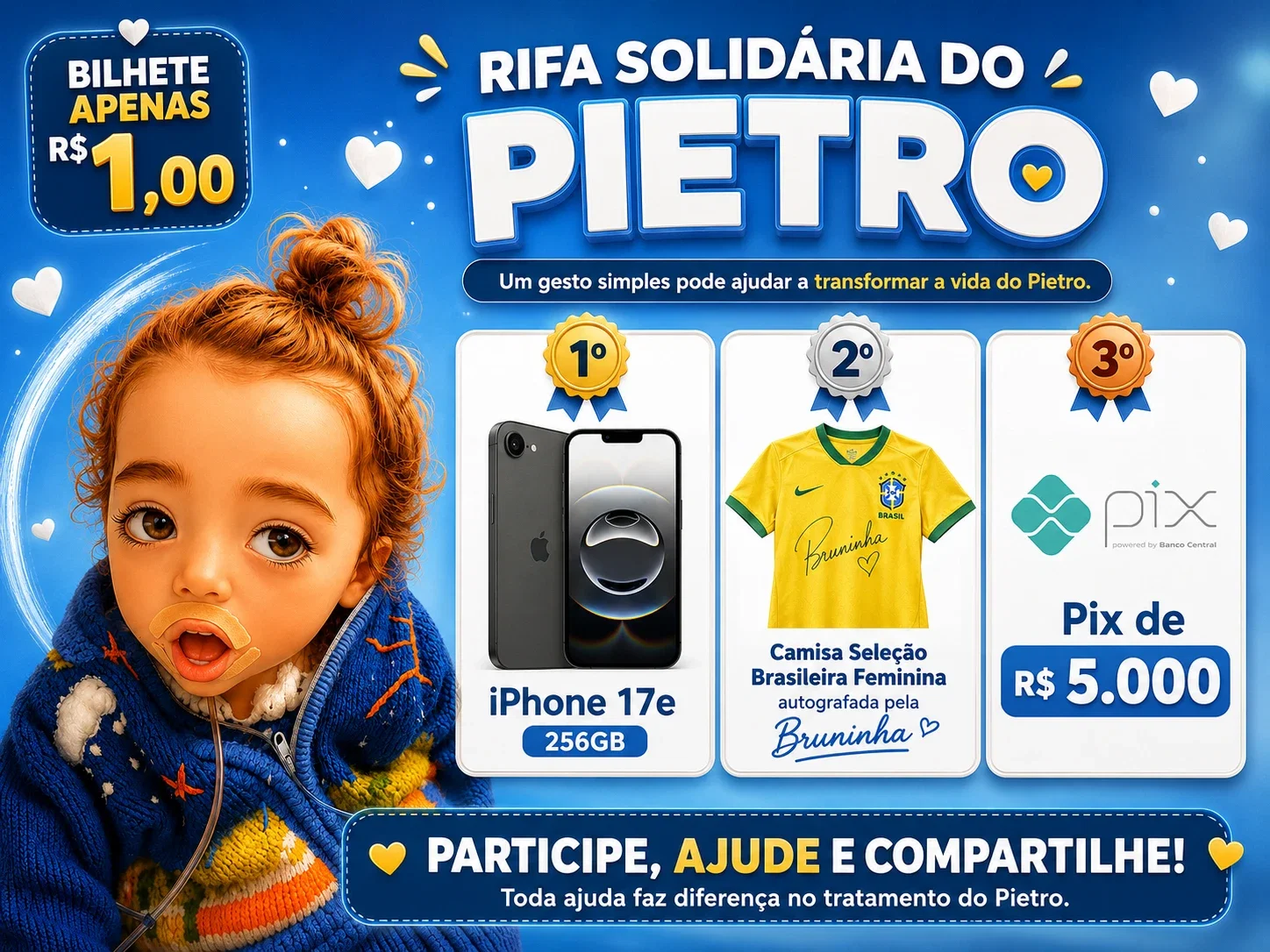 Salve o Pietro - Rifa Solidária