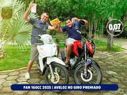 Fan 2025 0km ou 15k mais Giro Premiado AVELLOZ 50cc 0km