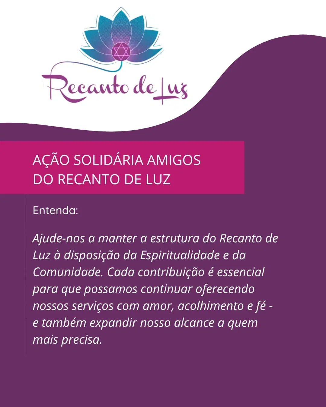 Ação entre amigos do Recanto de Luz