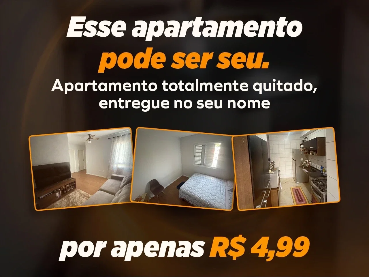 APARTAMENTO NO SEU NOME!