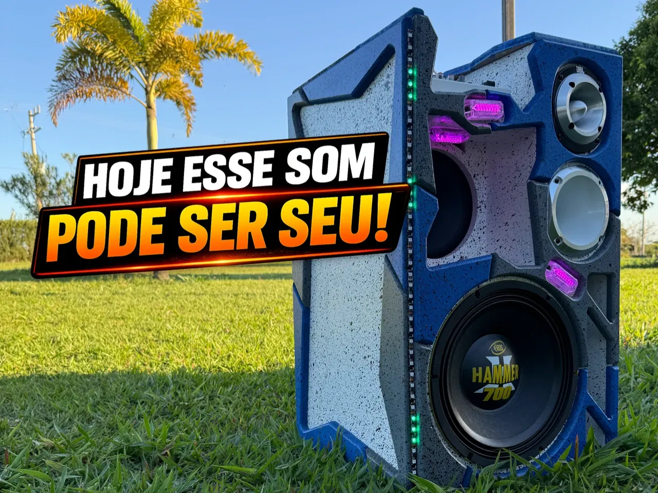 CAIXA BOB TROVÃO AZUL - HAMMER 700 + FULL TARAMPS