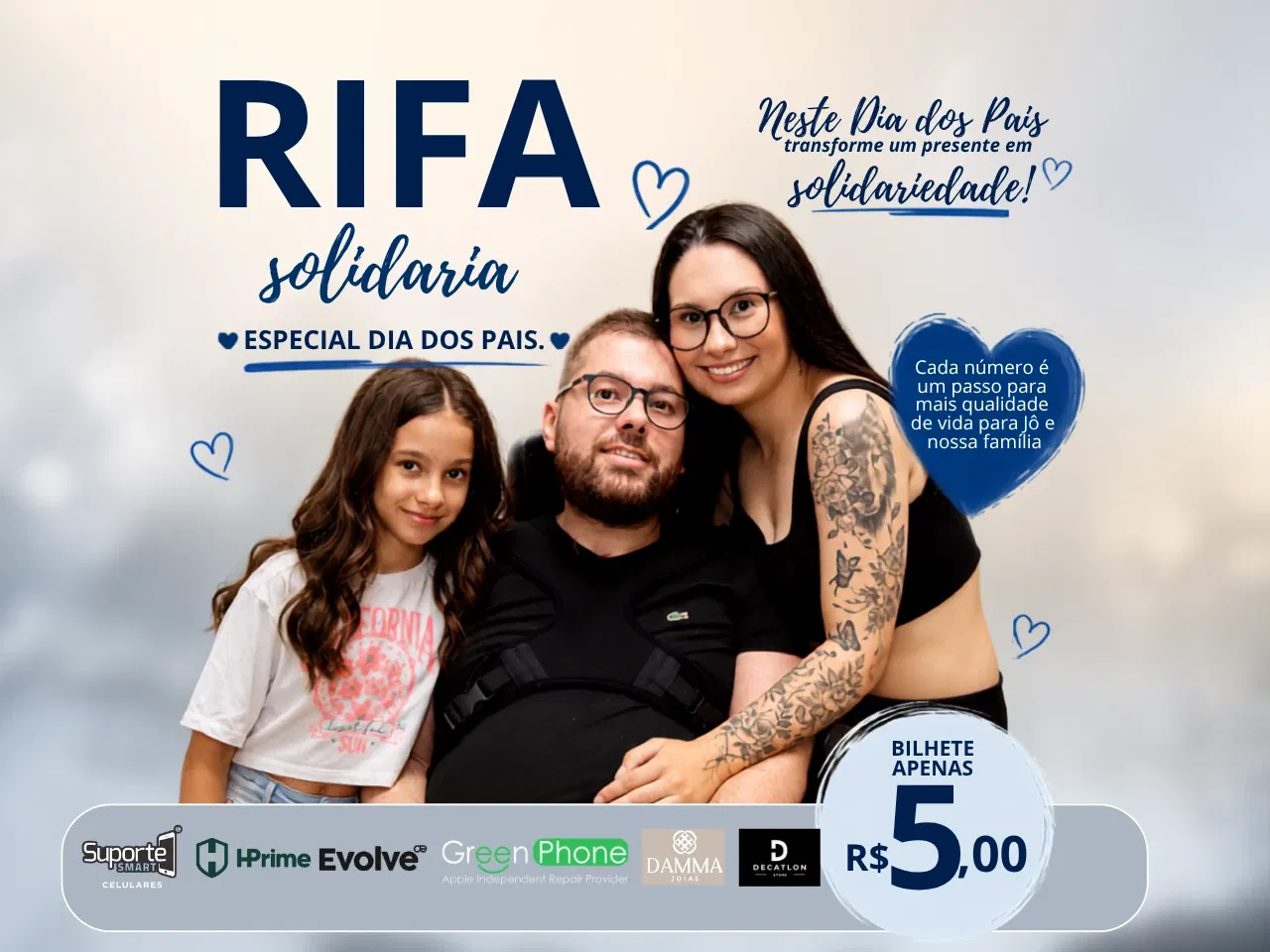 Rifa solidária especial dia dos pais