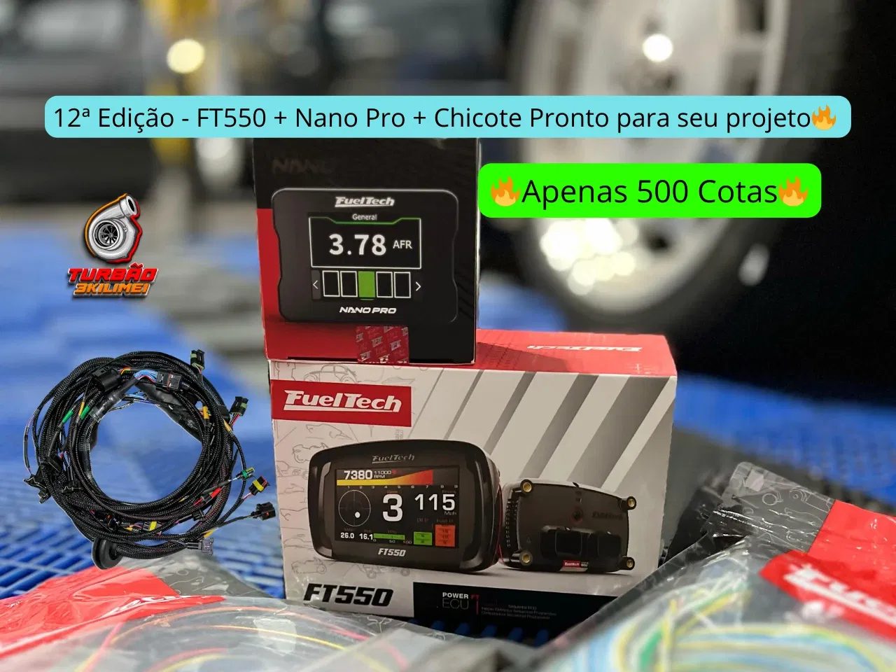 12ª Edição - Fueltech FT 550 - Nano Pro - Chicote Pronto - SOMENTE 500 COTAS 😧😍