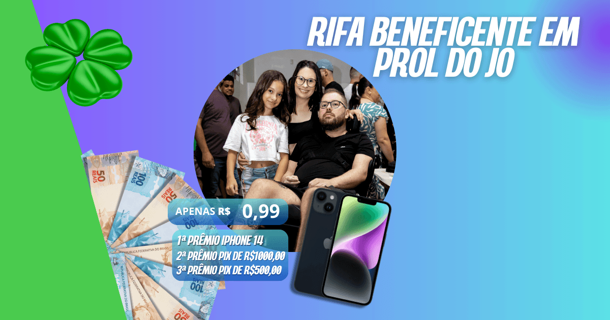 Rifa beneficente em prol do Jo