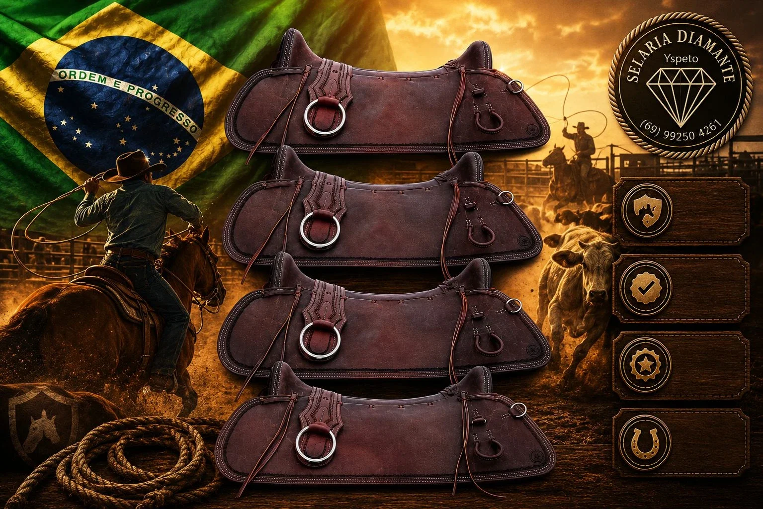 Arreios Premium Selaria Diamante