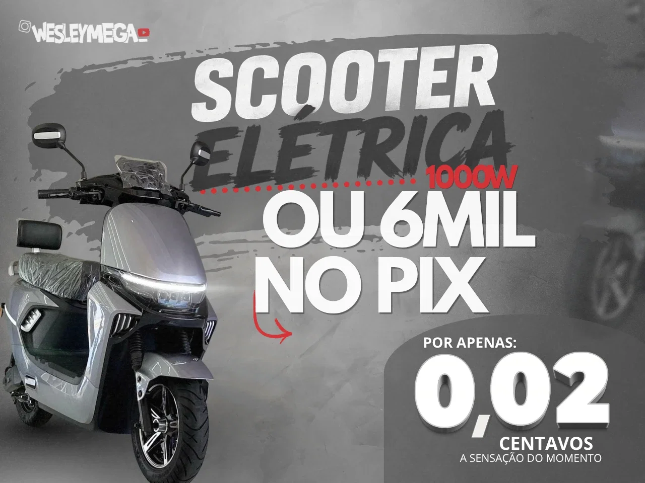 SCOOTER ELETRICA OU 6 MIL