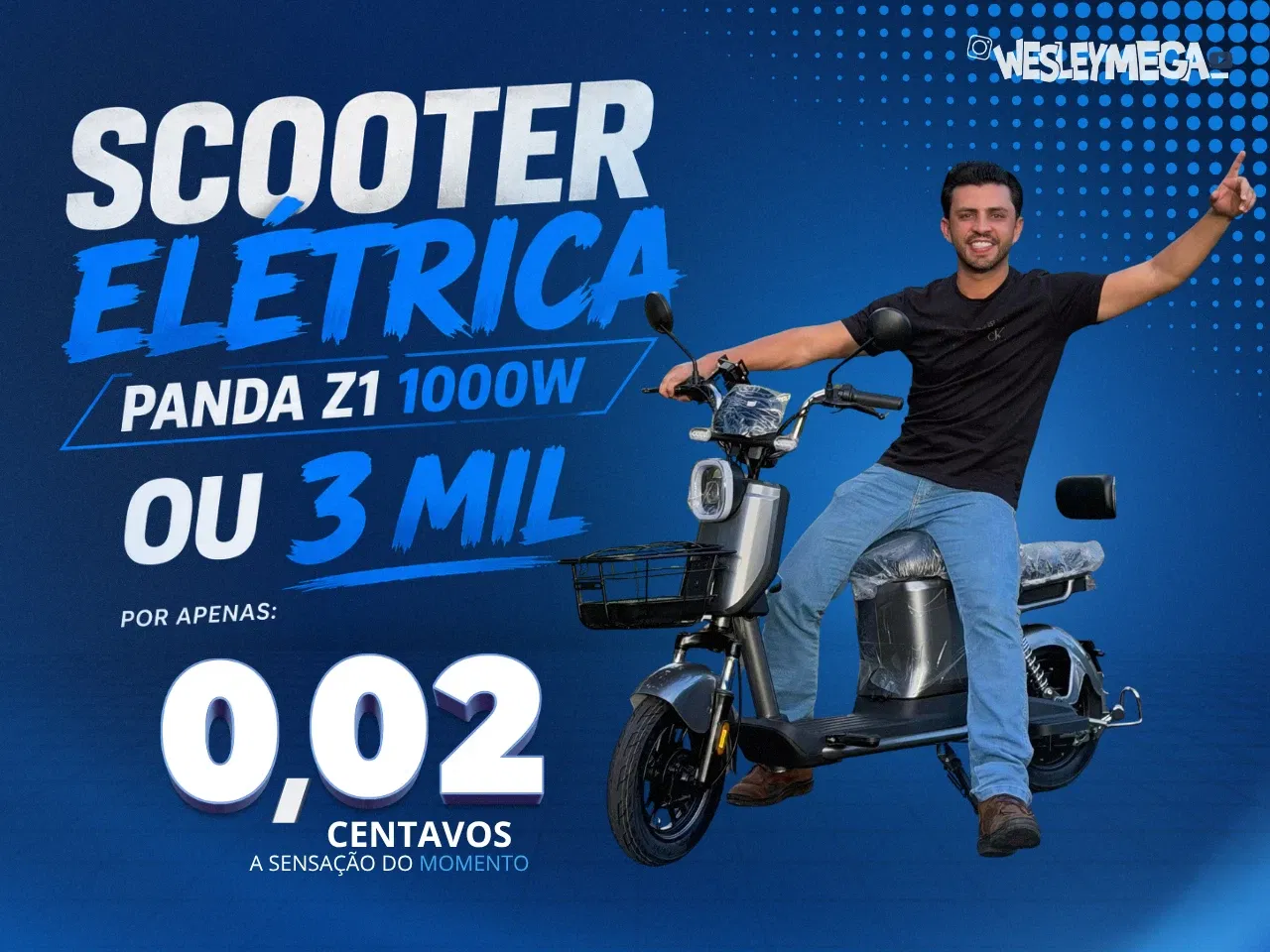 SCOOTER ELETRICA PANDA Z1 OU 3 MIL