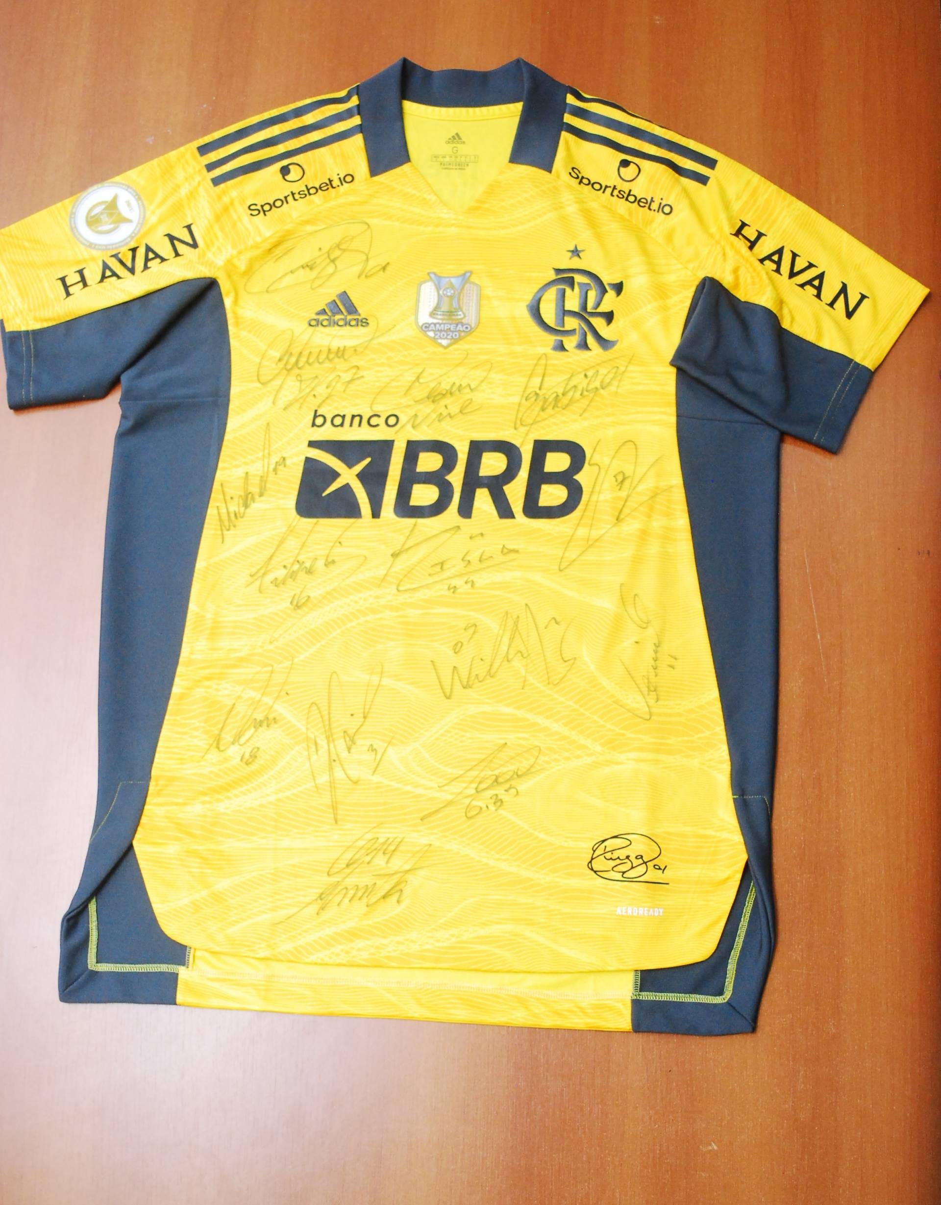 Camisa oficial - Autografada - Flamengo - Instituto Bruno 