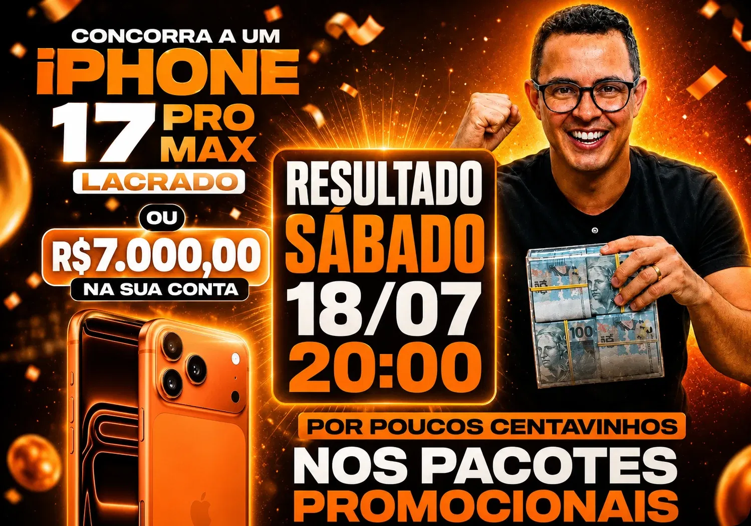 🚨📱20ª EDIÇÃO 🍏 IPHONE 17 PRO MAX ou 💸 R$ 7.000,00 NO PIX 🔥
