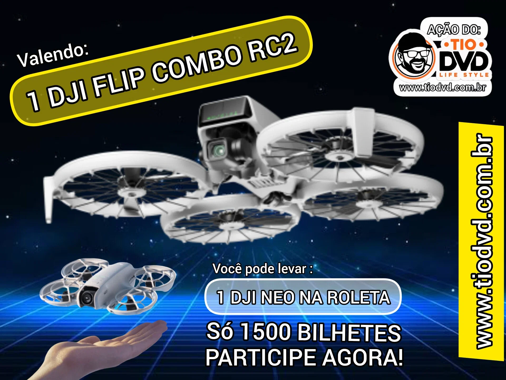 DJI FLIP COMBO RC2 - AÇÃO DO TIO