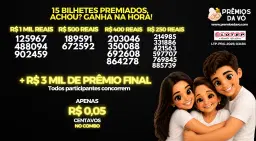 15 BILHETES PREMIADOS + R$ 3 MIL DE PRÊMIO FINAL 😱 POR R$ 0,05 CENTAVOS