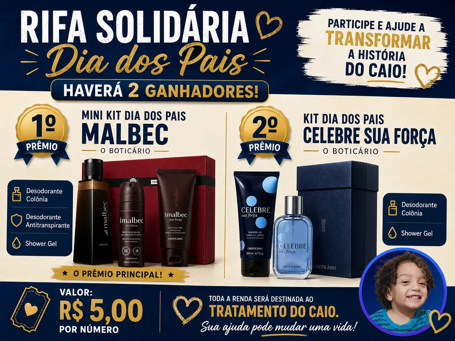 Rifa Solidária Kit Boticário