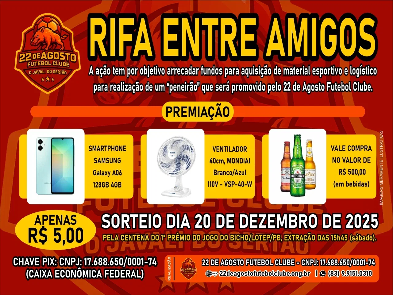 JAVALI RIFA ENTRE AMIGOS