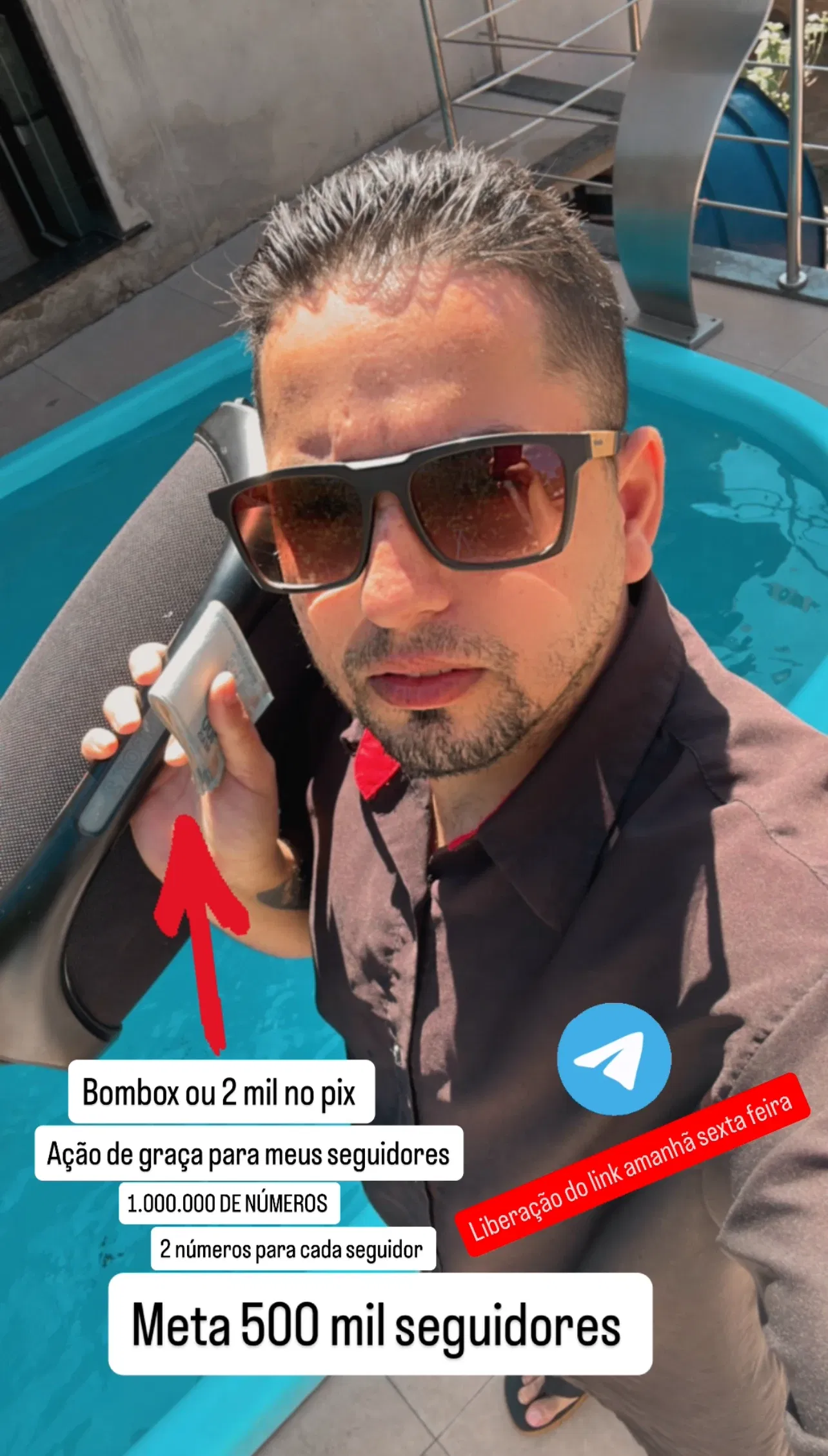 BOM BOX 2 DE GRACA OU 2 MIL NO PIX          META DE SEGUIDOR       500 MIL